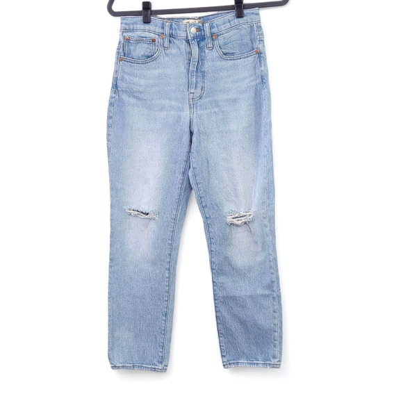 Madewell High-Rise Slim Crop Jeans Light Wash Clean Girl Capsule Size 25 - Picture 2 of 12